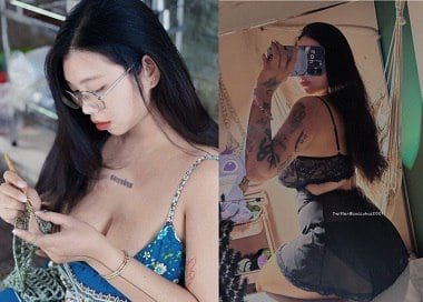 Em gái xinh đẹp thích thú với việc bóp cặc