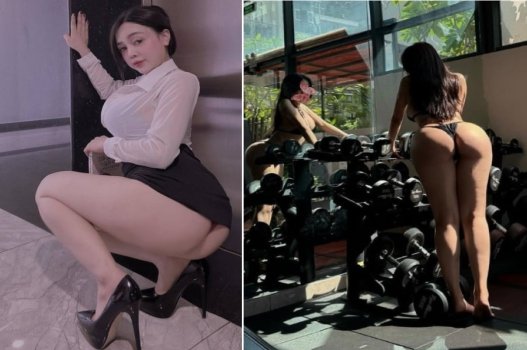 Cô gái tập gym có vòng 3 lớn thật sự thỏa mãn không thể nào diễn tả