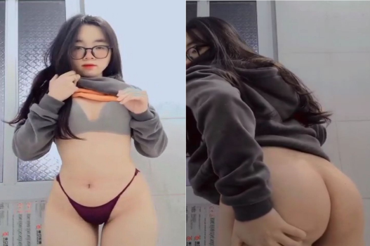 Em kính cận gợi cảm với mông lớn làm cháy bỏng đam mê