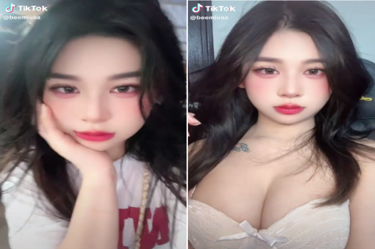 Tiktoker xinh nằm ngửa hưởng khoái lạc